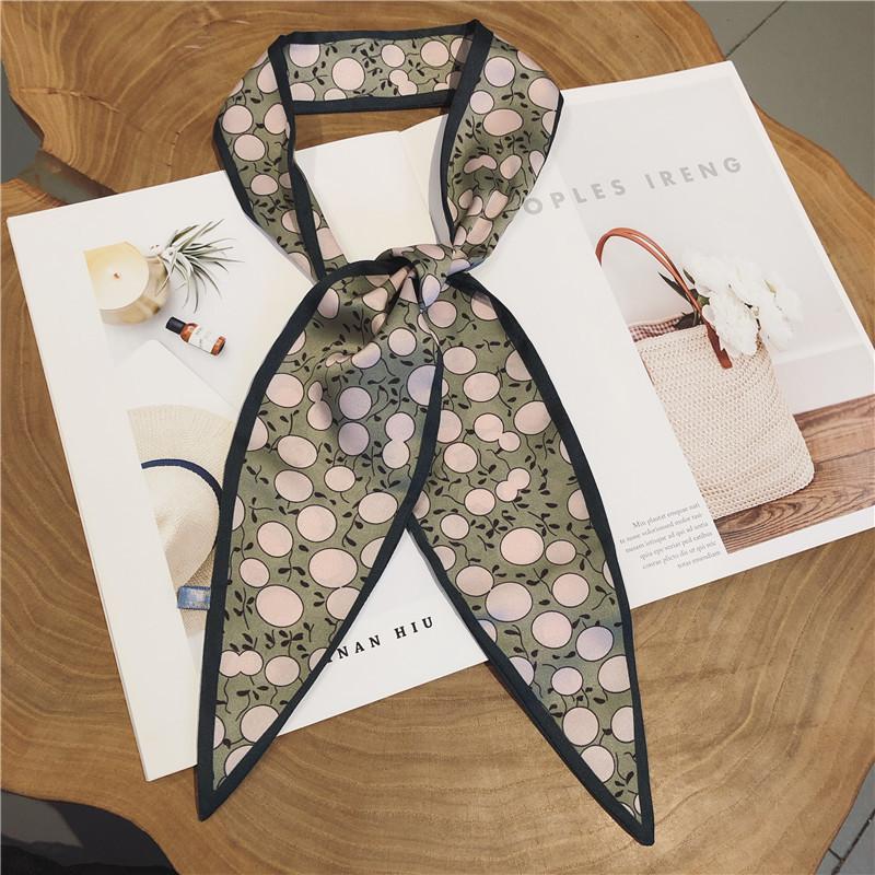 

Spring and Autumn Literature and Art Small Silk Leaves Front Point Small Strip Double Layer Imitated Silk Fabric Multi-functiona