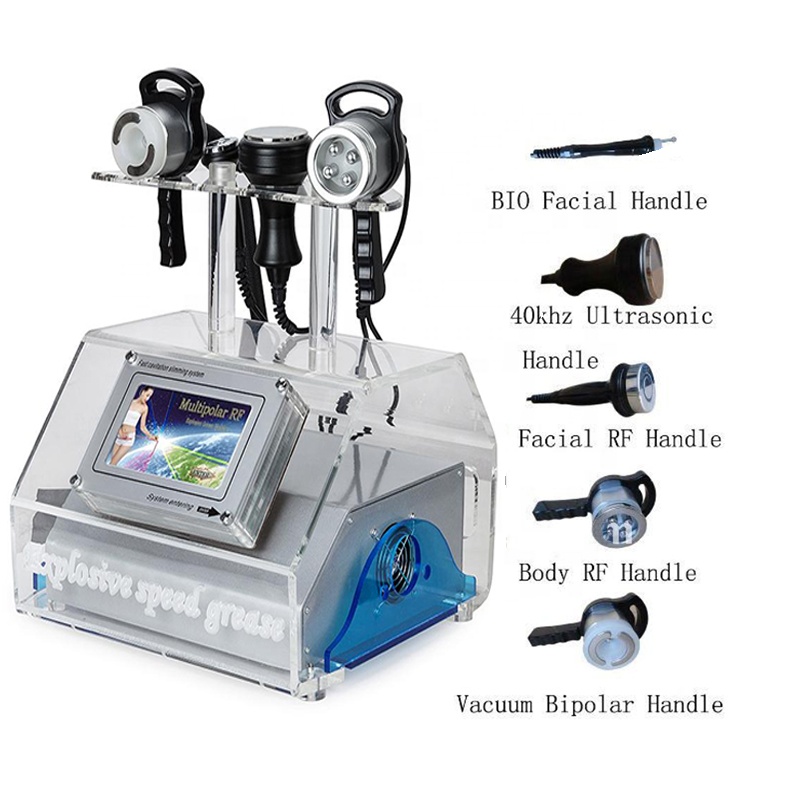 5 in 1 Ultrasonic Multifunction Slimming Machine Vacuum RF 40k Cavitation Bio Lift Machine Beauty Salon equipment