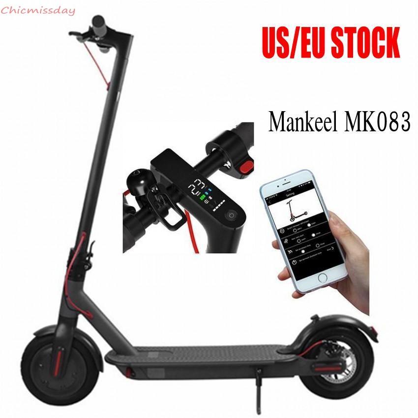 Mankeel US UK Stock Bluetooth Smart APP Control Folding Electric Scooter 8.5 Inch Ebike Aluminium Alloy 2 Wheel Electric Bike Scooter MK083-image-625480737
