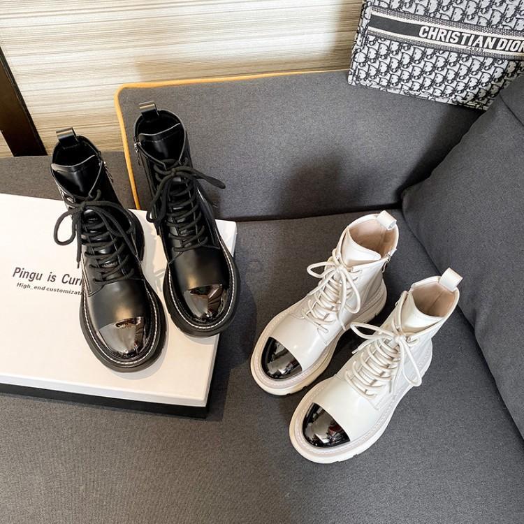 

MLJUESE 2021 women soft ankle boots cow leather winter short plush round toe mixed colors high heels women riding boots1, Black