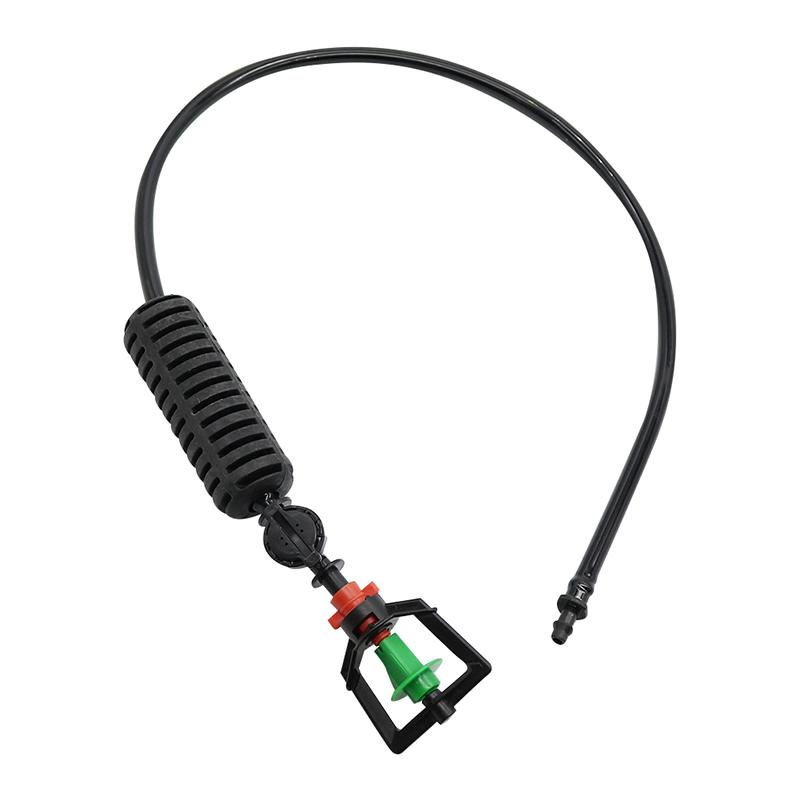 

Agriculture hanging spray 360 Degree Rotating Misting Nozzle Greenhouse Sprinkler Irrigation with Anti-drip Device 1 Set, Black