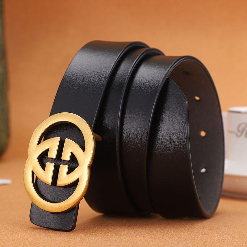 

Belts Women Belt 2021 Fashion Business Leisure Female Antique G Leather Letter Luxury, Black;brown