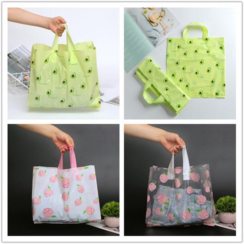 

50pcs Thicker Large Plastic Bag Green Avocado with Handles Clothing Store Shopping Bag Wedding Gift Jewelry Packaging1