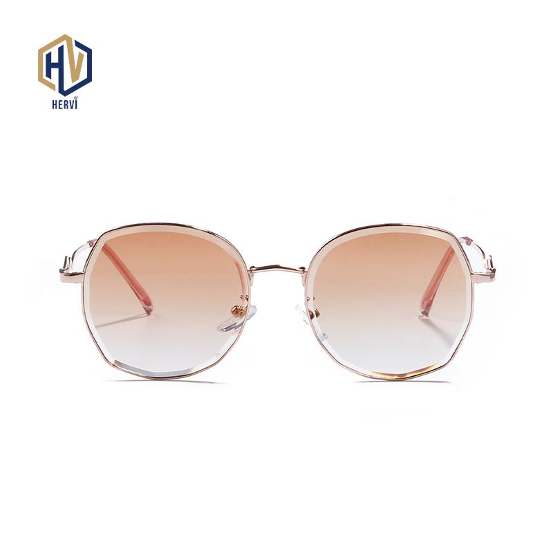 

Sunglasses Curve Fashion Metal Round Frame Woman Color Candy Colors Sun Glasses High Quality Gradient Eyeglasses UV400