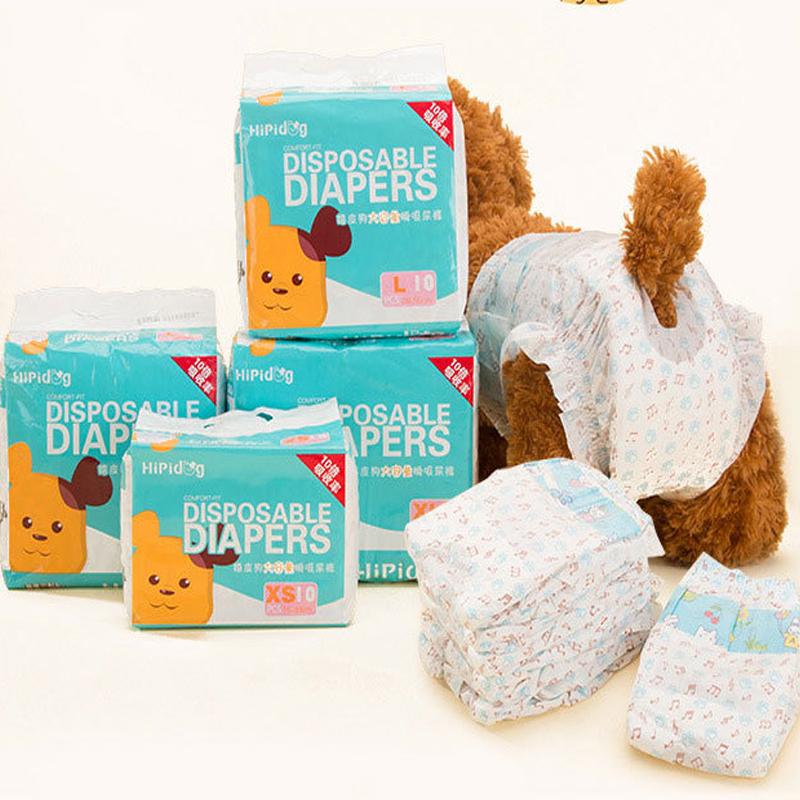 

Super Absorption Physiological Pants Dog Diapers For Dogs Pet Female Dog Disposable Leakproof Nappies Puppy 10PCS/pack, As the picture