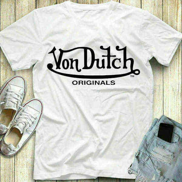 

Von Dutch Originals Camo T-Shirt Funny Vintage Gift For Men Women G220217, White