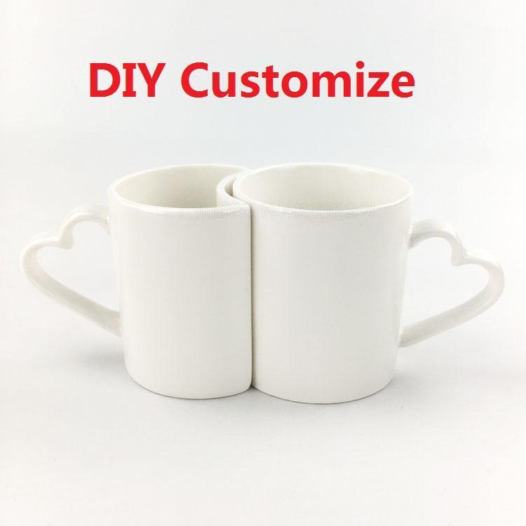 

DIY Photo Mugs 2pcs Set Ceramic cup Romantic Gifts Creative DIY photo Ceramic mug customize picture MAZWEI1