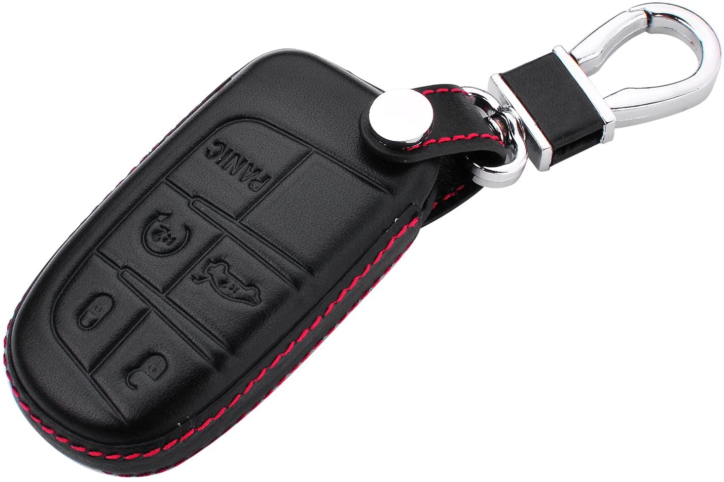 

Key Fob case Cover for Jeep Cherokee Compass Renegade Grand Cherokee, Fiat,Dodge Charger Challenger Dart Journey Durango Grand Caravan, Black