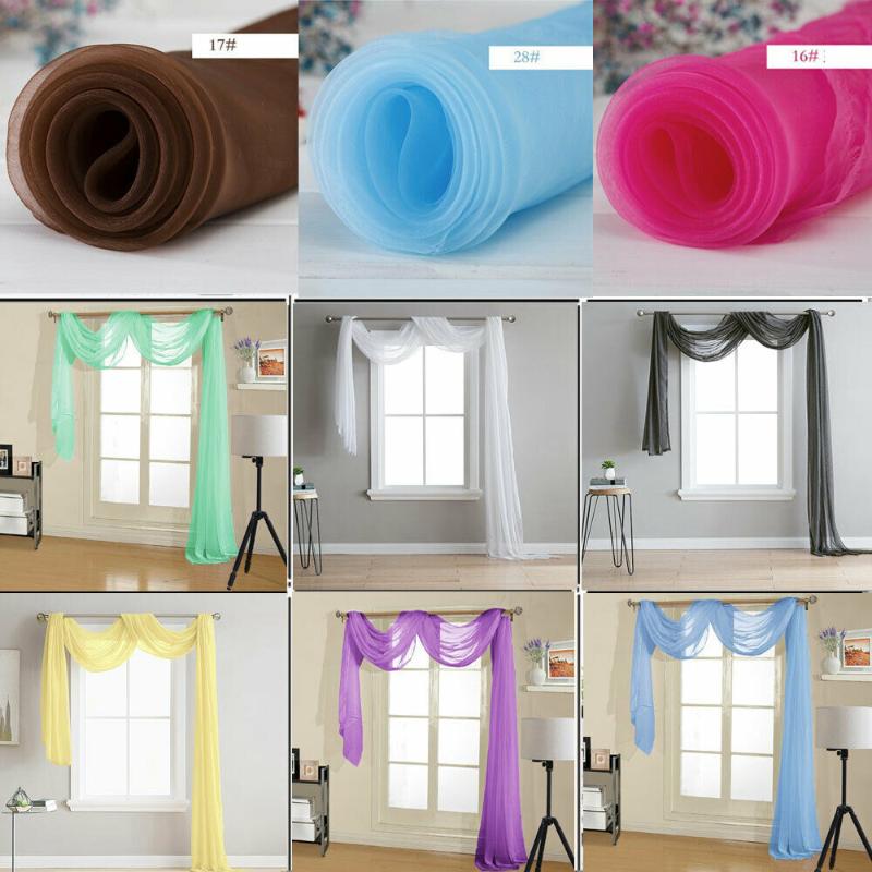 

Home Textile Window Pastoral String Curtains Patio Net Fringe for Door Screen Windows Divider Cut To DIY Size, Red