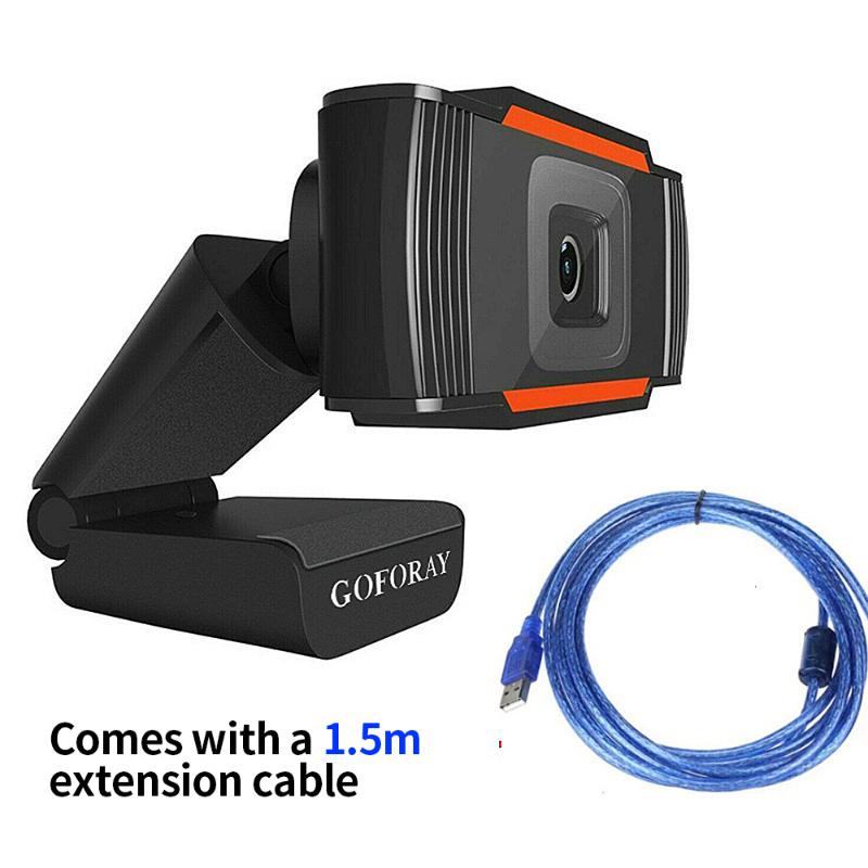 

Webcam 1080P Wide-Angle HD Web Camera With MIC Web cam USB Camera with Extension Cable for Computer PC Laptop Desktop TV Box