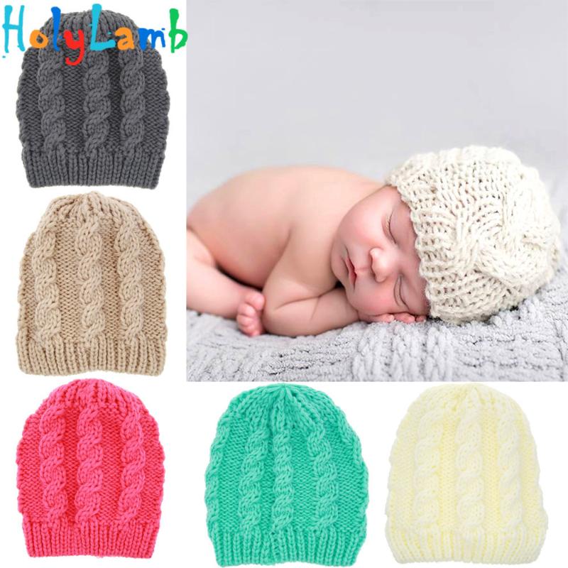 

Gift Newborn Hats Baby Boy Girl Winter Hat Accessories Baby Photo Props Hats for Kids 1-24 Months Beanie Christmas Present, Brown