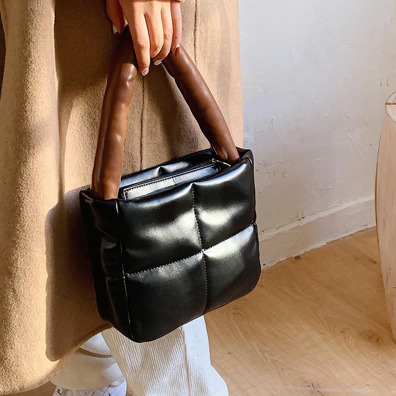 

Small Quilt Designer Bags for Women Black Female Handbags Shoulder Ladies 2021 Winter Leather Crossbody Purses Flap