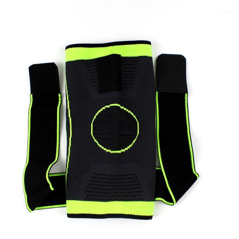 

Sport Safety Boxing Knee Wrap Cycling Fitness Basketball Knee Sleeves 3D Weaving Dual Pressurization Pads Bandage1, Black