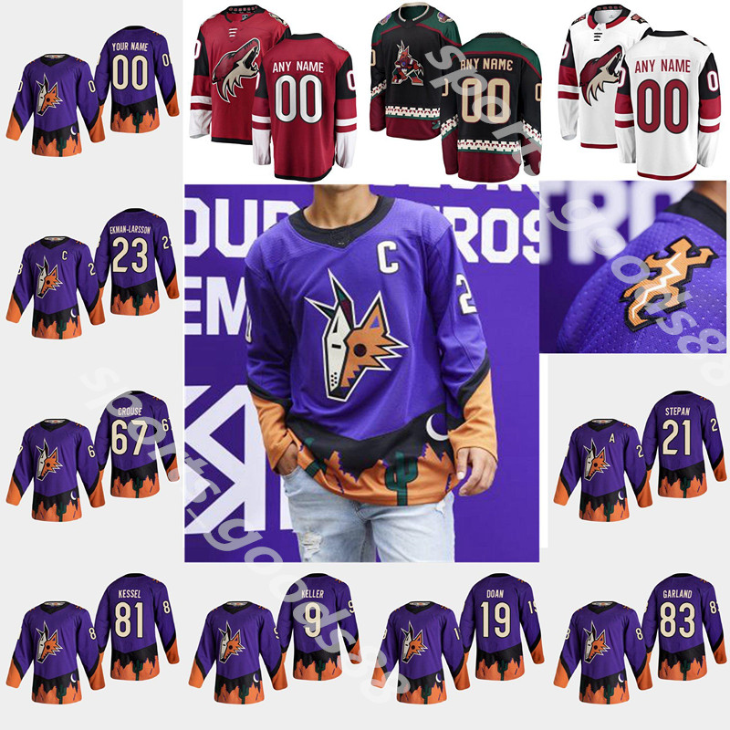 

NEW Arizona Coyotes 2021 Reverse Retro Hockey Jerseys Oliver Ekman-Larsson Jersey Conor Garland Jakob Chychrun Max Oesterle Custom Stitched, Colour 13