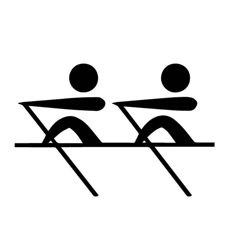 

14.8CM*9.8CM Ship People Tacit Understanding Rowing Boat Cool Vinly Decal Nice Ornament Car Sticker, Color