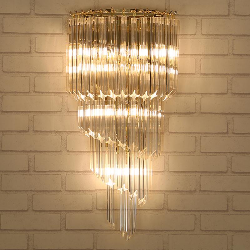 

LED crystal Wall Lamps sconce AC85-265V Modern bathroom wall Lights for home Bedroom Lamp glass nordic kitchen light fixture