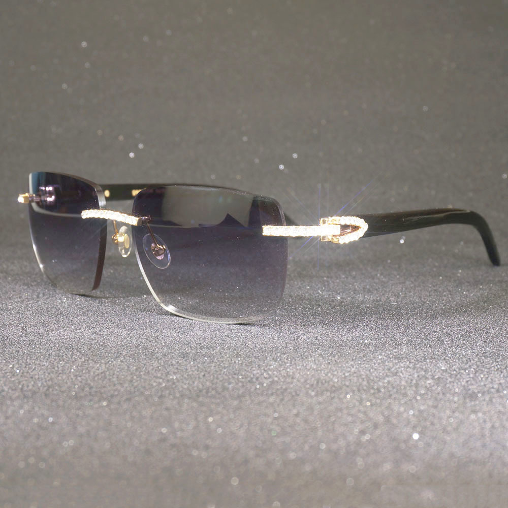 

Strass carter square luxury men's retro-thick lenses vintage masks sunglasses for women EDWK