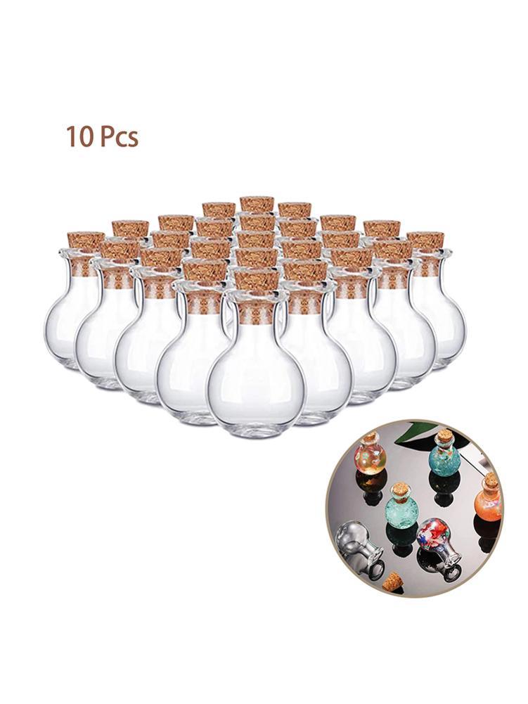 

10Pcs Mini Glass Wishing Bottle Cork Stopper Empty Sample Jars DIY Pendants Storage Vial Wedding Home Decoration Supplies