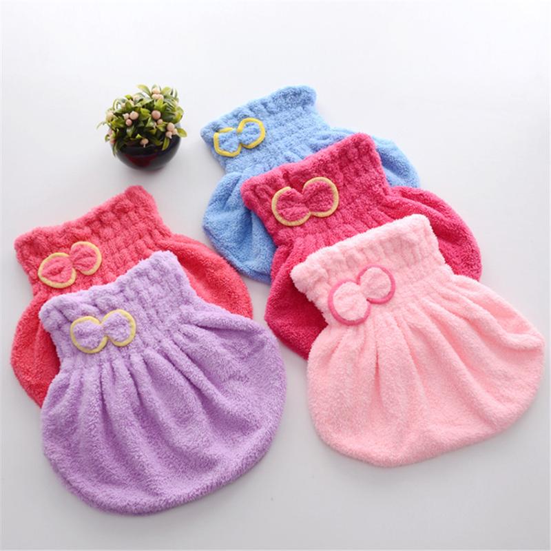 

Microfiber Dry Hair Cap Hair Turban Women Girl Lady Towel Cute Sweet Bowknot Bathroom Super Absorbent Dry Head Wrap Shower Cap