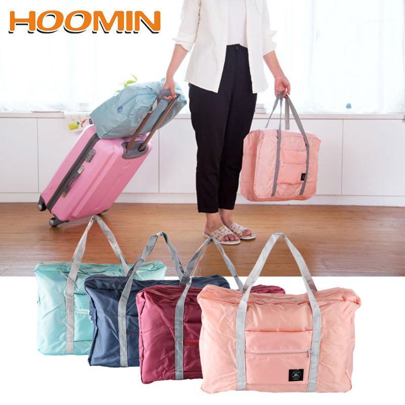 

HOOMIN Large Capacity Travel Bag Foldable Portable Storage Bag Reusable Home Storage Handbag Multi-Function Pouch Travel1