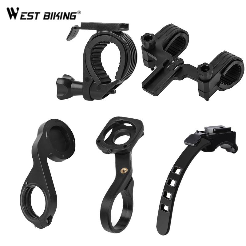 

WEST BIKING 4 In 1 Bicycle Light Bracket Mount MTB Bike Computer Mount Bracket Smart Sensor Bike Light Stand Bicycle Accessories