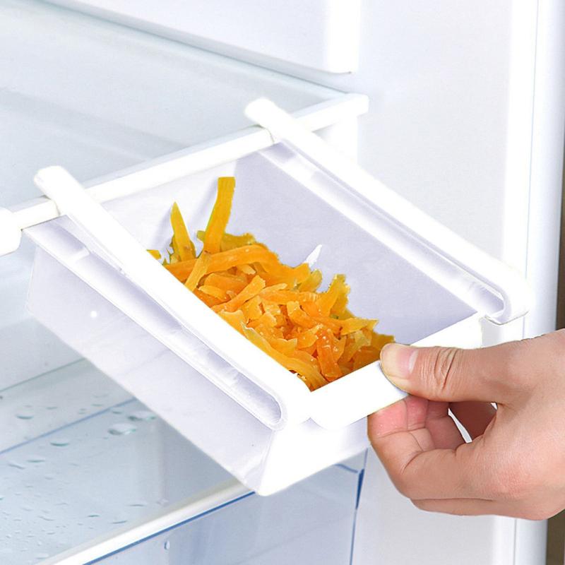 

Mini Slide Kitchen Fridge Freezer Space Save Organizer Storage bag Rack Shelf Holder WH Shelf Rack Organizer Holder Hot