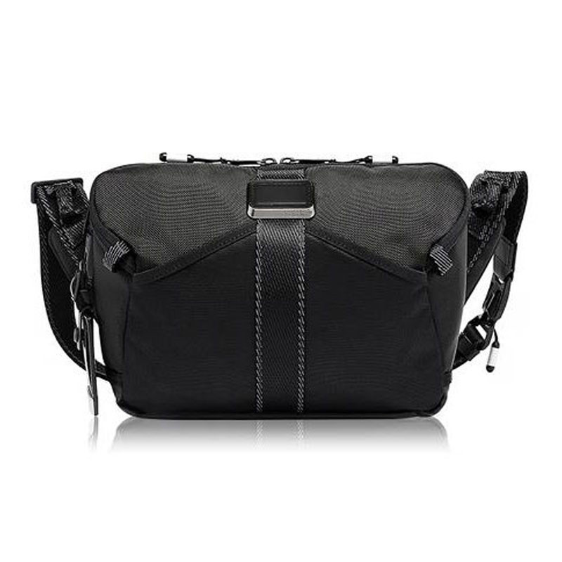 

High Quality Ballistic Nylon Esport Waistbag Outdoor Bags Men Chest Bag Sling Cross Body Bag with Anti Dust drawstring pocket, Black