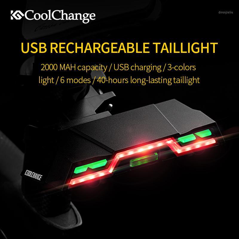 

CoolChange Bike Light USB Rechargeable Lamp Cycling LED Waterproof Powerful MTB Rear Tail Lights Taillight Bicycle Accessories1