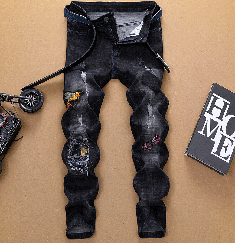 

Fashionable 2020 Men's Denim Pants Design in Autumn and Winter T7h5, Black