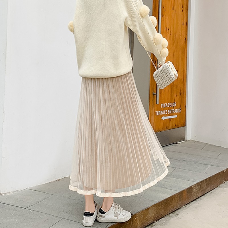 saia plissada para gravida