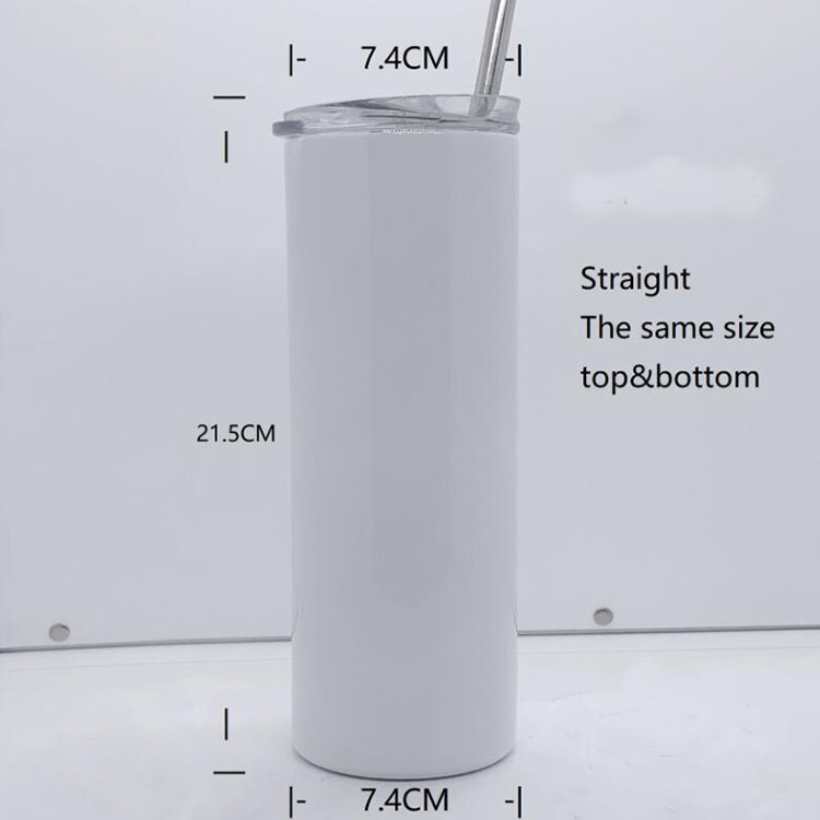 

PROMOTION 20oz Sublimation straight Tumbler Blank Stainless Steel Tumbler DIY slim Cups Vacuum Insulated 600ml Car Tumbler Coffee Mug hot, Multi-color