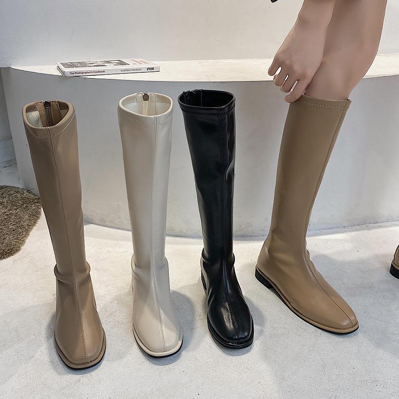 

Women's Rubber Boots Shoes Round Toe Boots-Women Flat Heel Winter Footwear Zipper Rain 2020 White Med Autumn Ladies Ankle