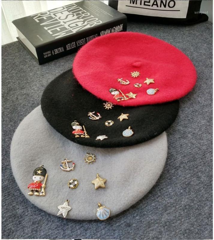 

Berets Beret Hat Women Vintage College Navy Wind Sailor Woolen Starfish Shell Anchor Painter Wholesale1, 05