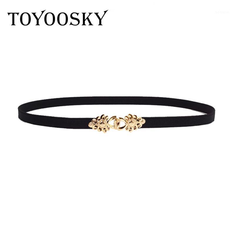 

2020 New Arrival Fashion Women Blet Metal Floral Interlock Buckle Elastic Waist Belt Black Luxury Belts For Dress1