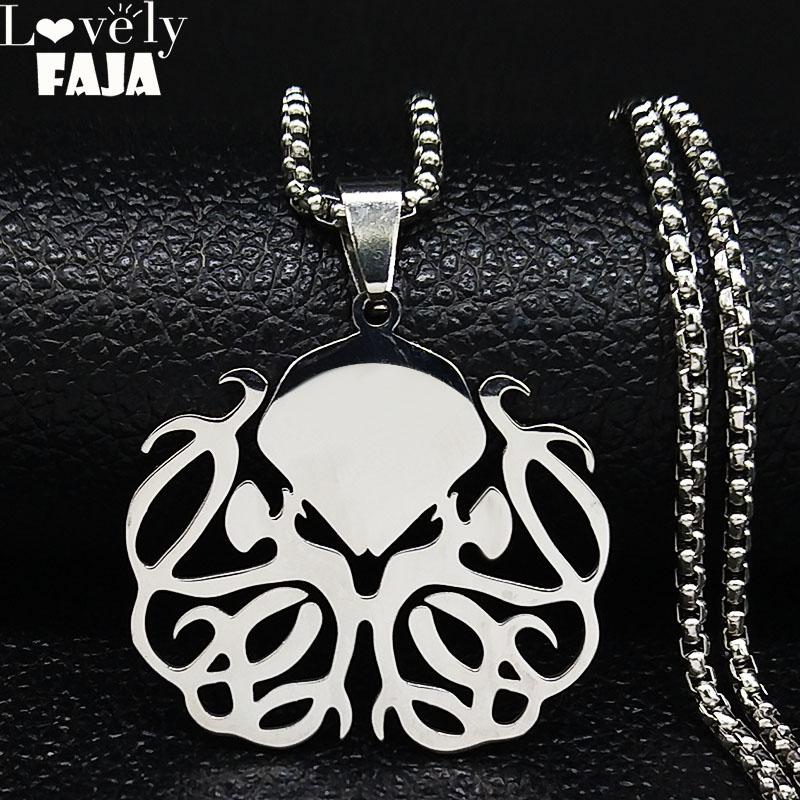 

2020 Fashion Octopus Stainless Steel Silver Color Necklace for Men/Women Chain Necklace Jewelry collares N1105S03