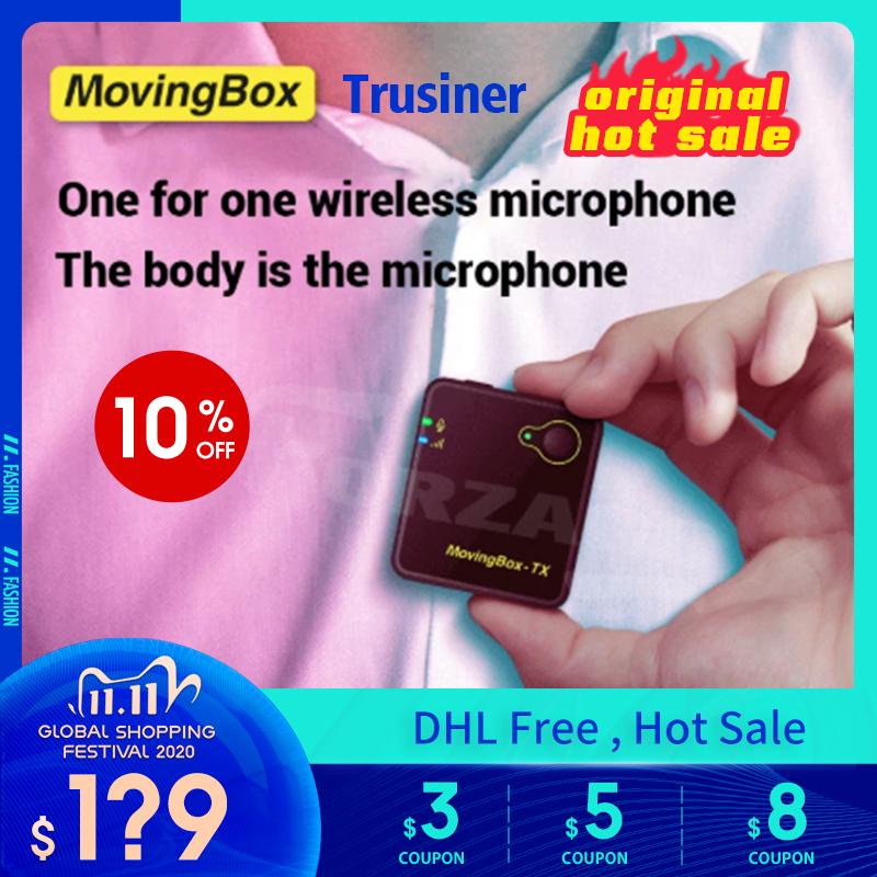 

Trusiner Moving Box One for One Wireless Microphone Condenser Lavalier Microphone Intelligent Noise Reduction HD Sound Quality
