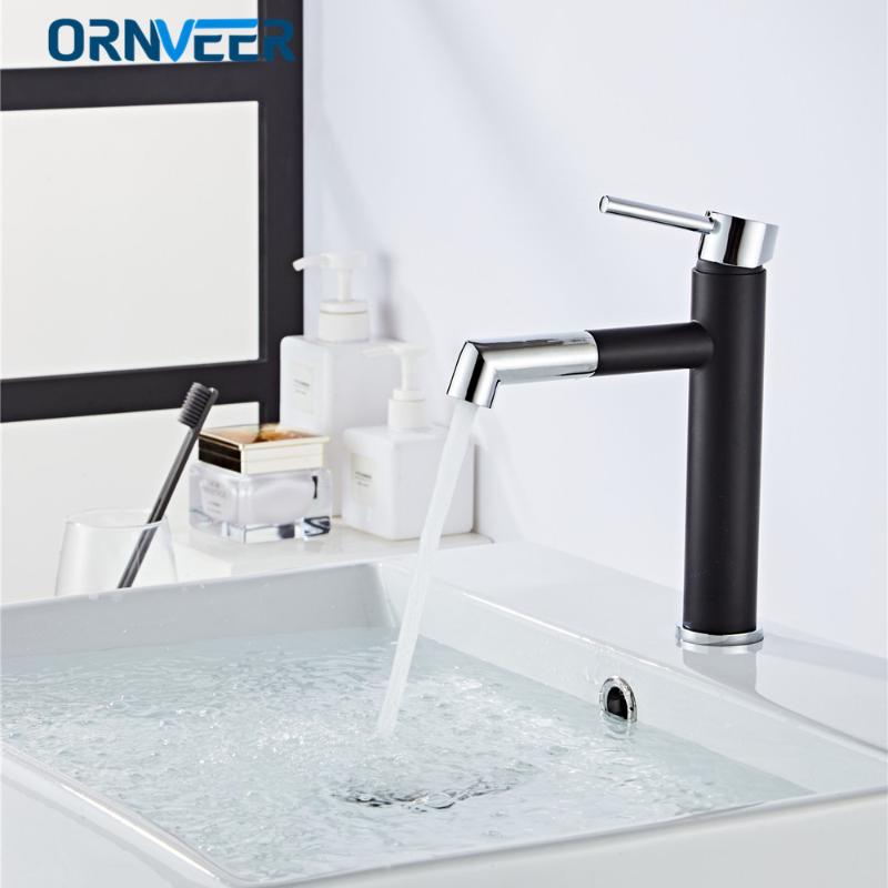 

Cheap Bathroom Faucet Deck Mounted 360 Degree Adjustment Brass Basin Sink Mixer Tap