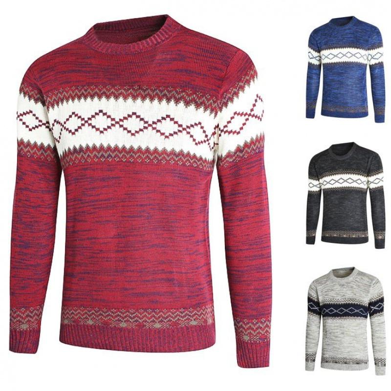 

Fashion Mens Knitted Sweater Men 2020 Autumn Winter Casual Christmas Pullover Vintage Black Slim Fit Sweaters Male Outwear, Se807 beige