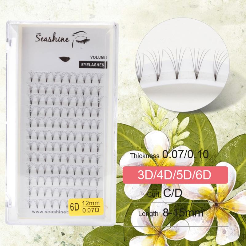 

Seashine Lashes 3D 4D 5D 6D Pre Made Russian Volume Fan Eyelash Extension Russian Volume Premade Fans Cilios Lashes Extension