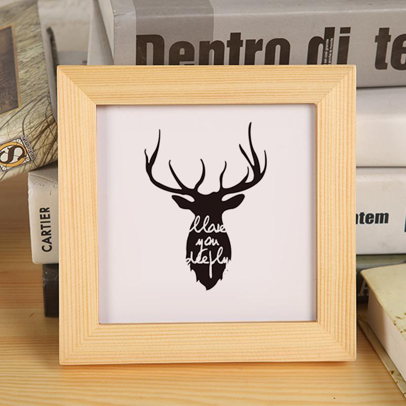 

Square Wood Frame Decorative Picture Frame Hanging Photo