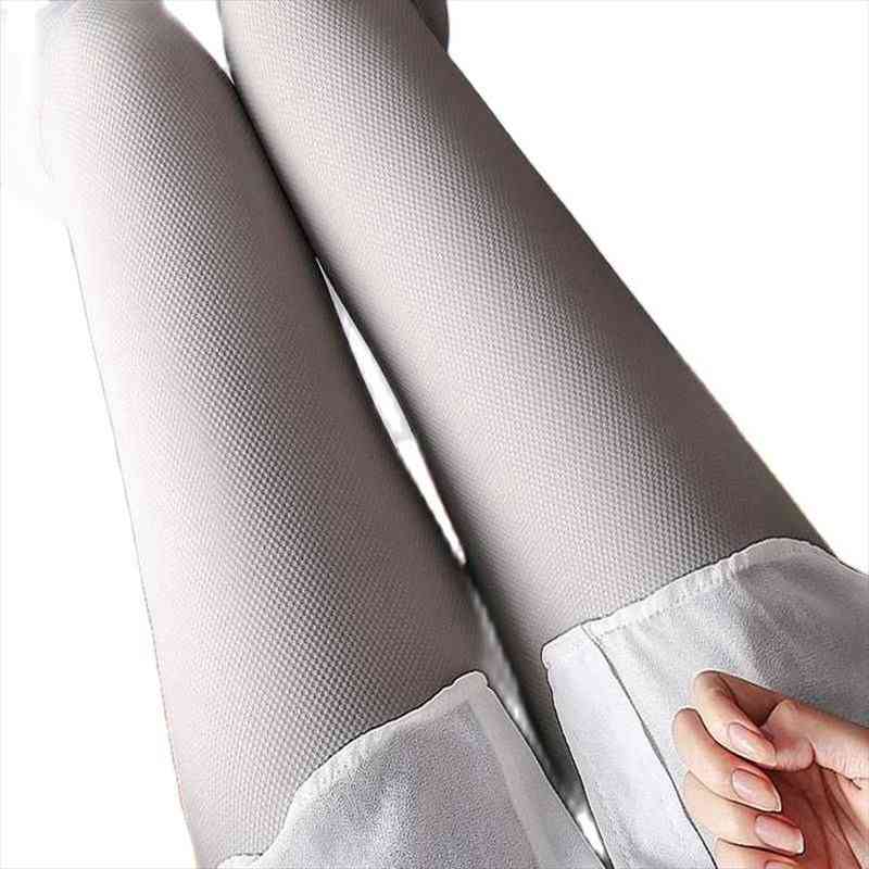 

Lady Fashion Summer Stretch Breathable Silk Leggings Women Quick Dry Fabric Solid Slim Pencil Active Wear Pants, Black