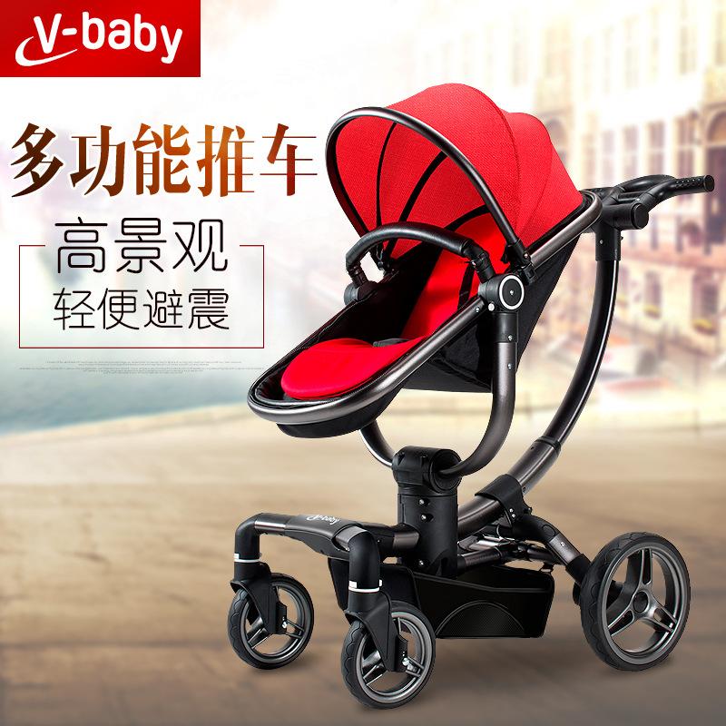 

The latest popular 360 degree rotating two-way baby stroller high landscape baby carriage can sit, lie and fold up carriage