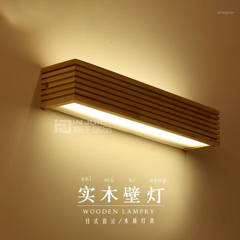

Japanese Modern Wood Acrylic LED Bedroom Reading Living Room Cafe Hall Wall Light Lamp Lighting Home Loft Aisle Club Store Decor1