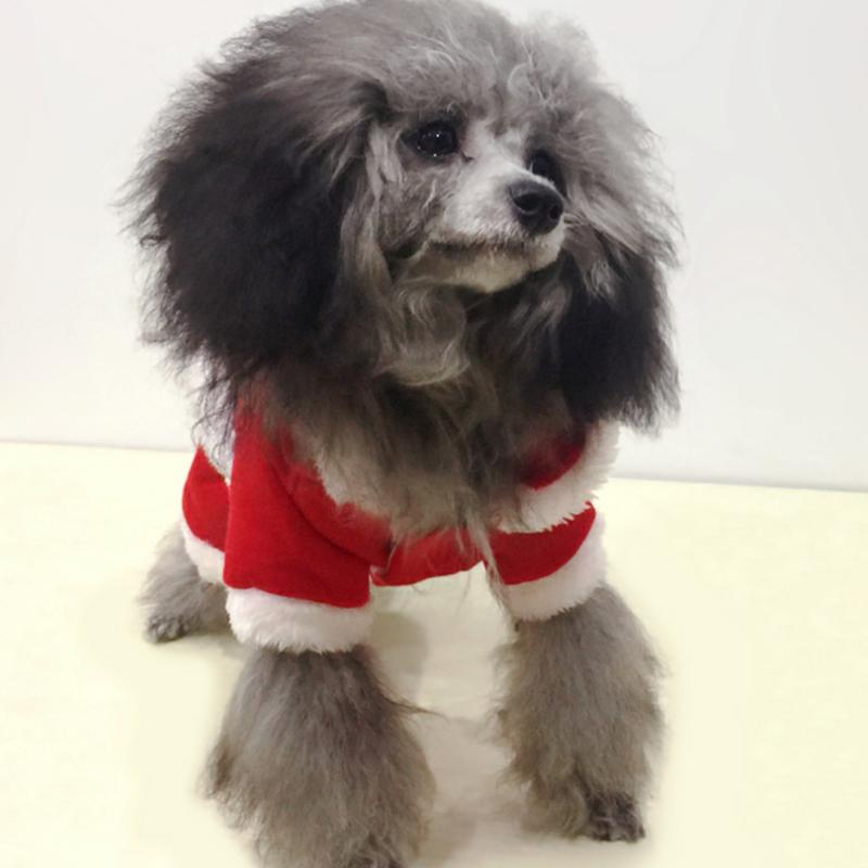 

Small Puppy Hoodies Coat Christmas Dog Clothe Suit Chihuahua Winter Costume for Household Animal Dogs Decoration, Red