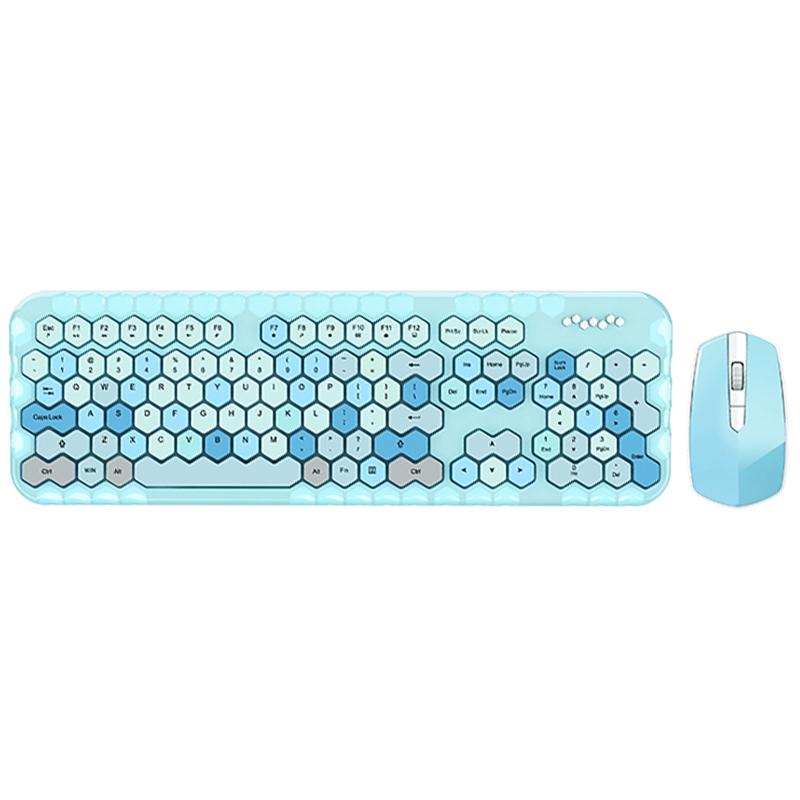 

Wireless Keyboard and Mouse 2.4GHz Color Lipstick Keyboard 104 Keys for Windows XP / Win7 / Win8 Win10