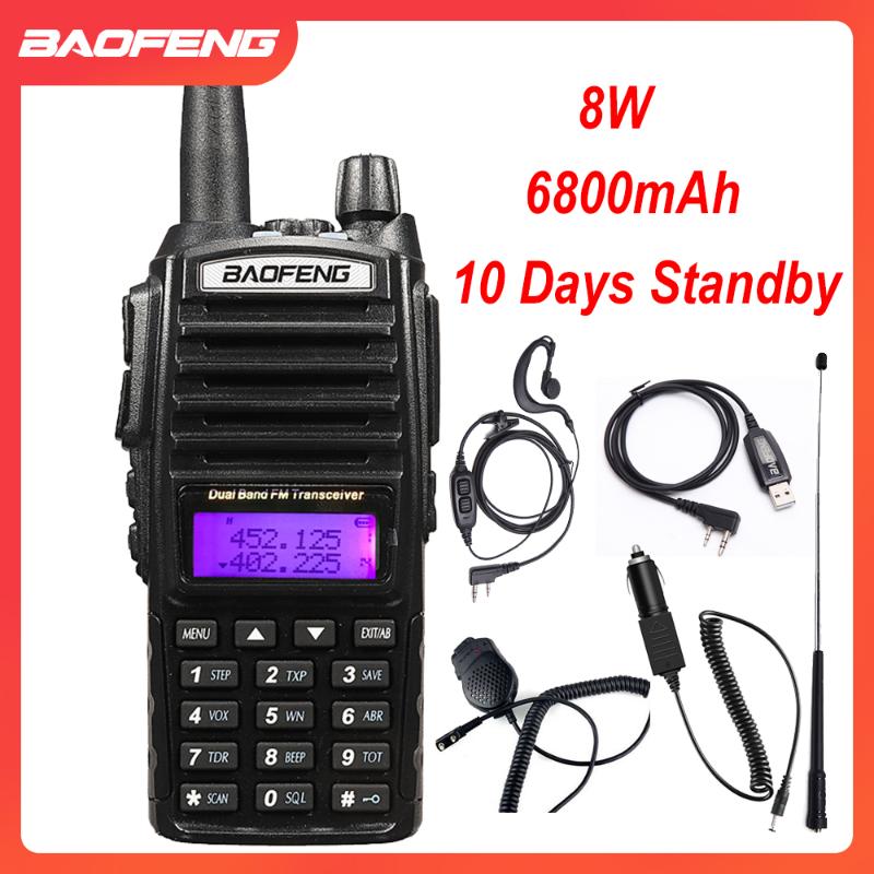 

BaoFeng Walk Talkie 10km 8W Two Way Radio Baofeng UV-82 Upgrade UV 5R Portable Dual Band Radio Walkie Talkie UV82 2 Way