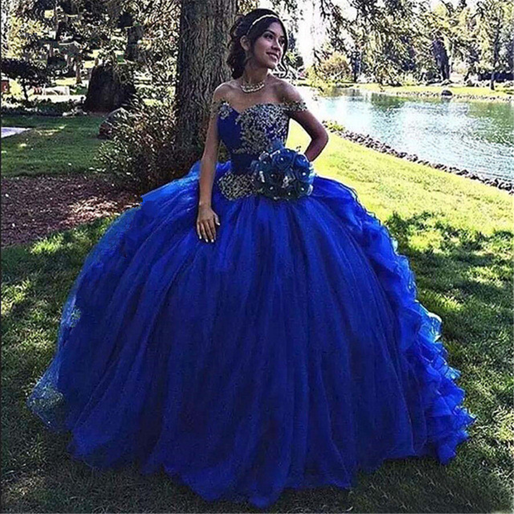 

Custom Made Quinceanera Dresses 2021 Organza Crystal Beads Ball Gown Corset Sweet 16 Dress Sequins Lace-up Debutante Prom Party Dress QC1583, Royal blue