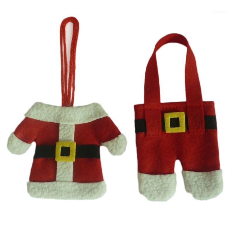 

2Pcs/Set Hot Sale Christmas Decorations Snowman Cutlery Bags Red Covers Holder Dinner Party Decor Happy Santa Gift 00151