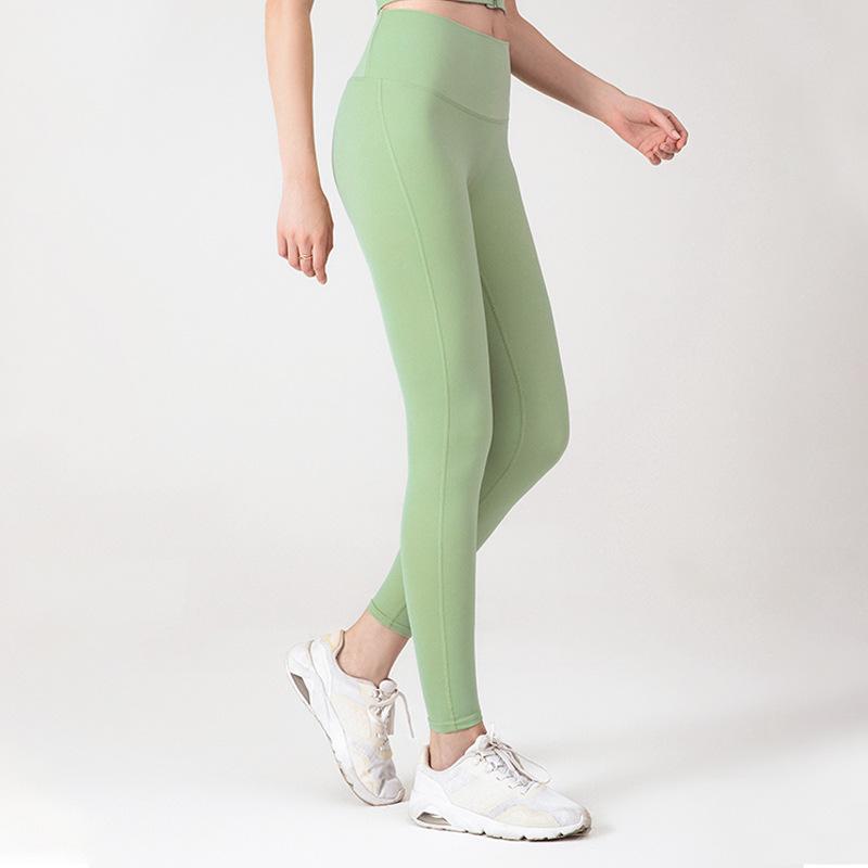 

Women' Yoga Pants Women' Solid Color Squat High Waist Elastic Tight Tight Hip Sports Fitness Pants Running Tights, Pink