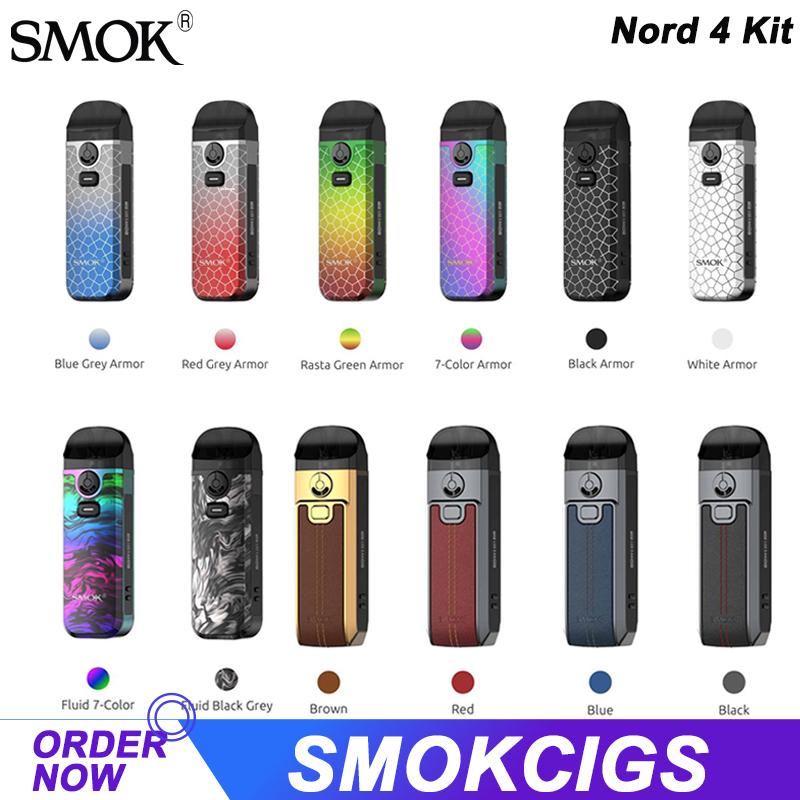 

SMOK Nord 4 Kit 80W Pod Vape 2000mAh Battery 4.5ml Nord4 RPM Pod RPM 2 Mesh Coil Ecigarette VS Nord 2 Authentic, Standard edition